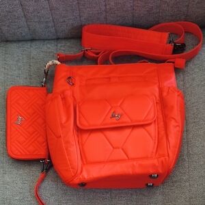 Lug Orange Baby Bag Set with Structured Design
